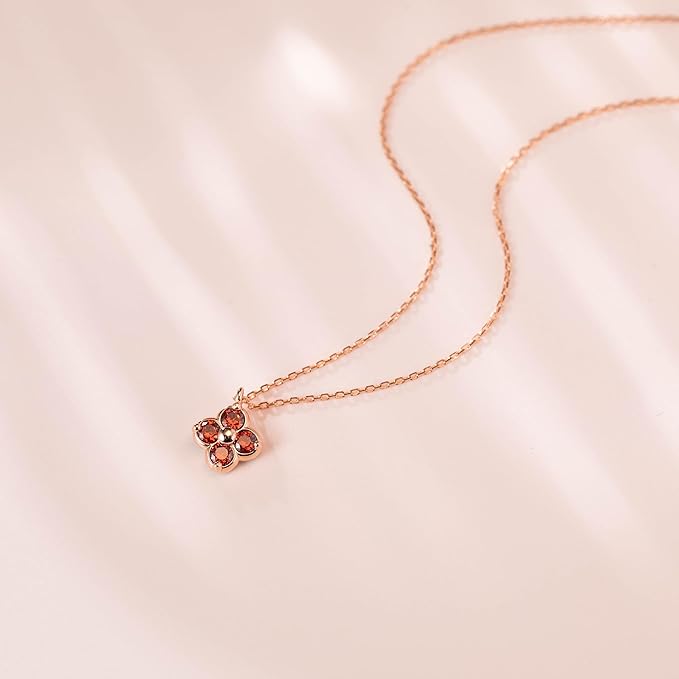 サファイア ネックレス レディース ピアス セット ピンクゴールド 四つ葉 クローバー 12ヵ月誕生石「幸運のお守りです」 金属アレルギー対応 シルバー925ネックレス 錆びない 9月誕生石 20代 9月誕生日プレゼント女性 人気